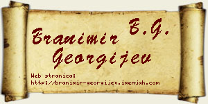 Branimir Georgijev vizit kartica